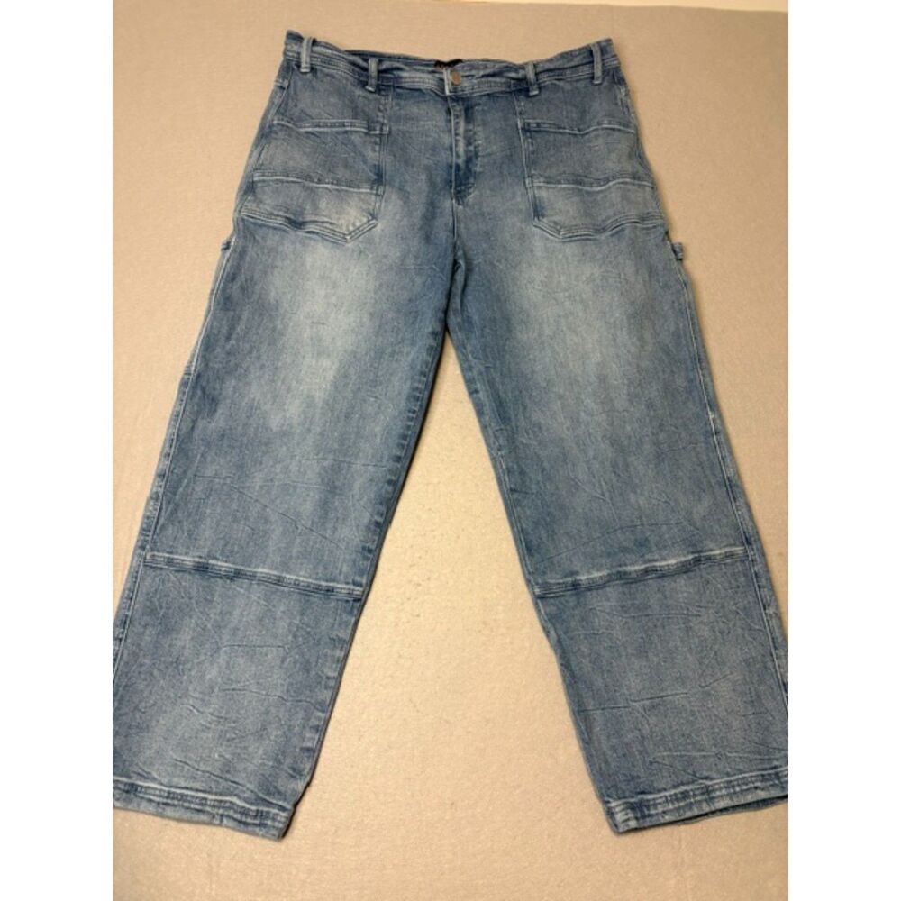 dELIA'S Dolls Kill Carpenter Jeans Sz 2x High Rise Wide Straight Utility Skater